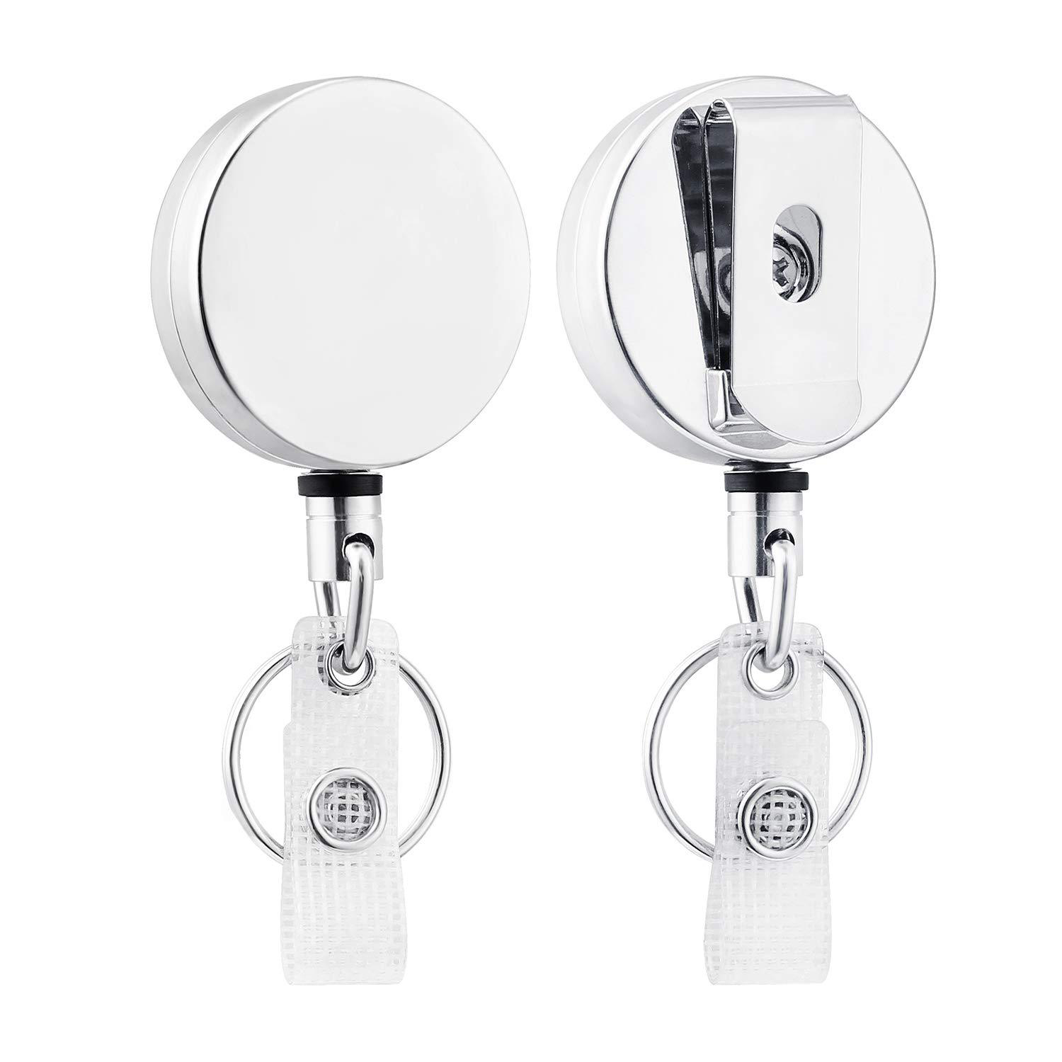 Retractable Badge Holder with Clip 2