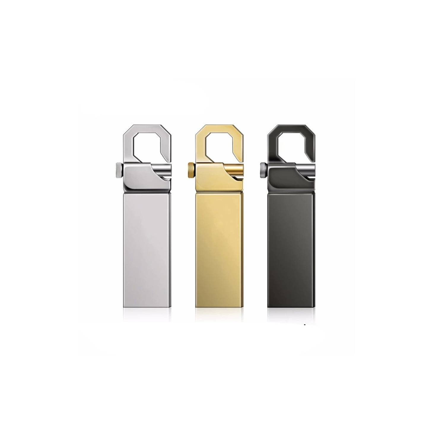 Metal Shell U Disk With Carabiner 4