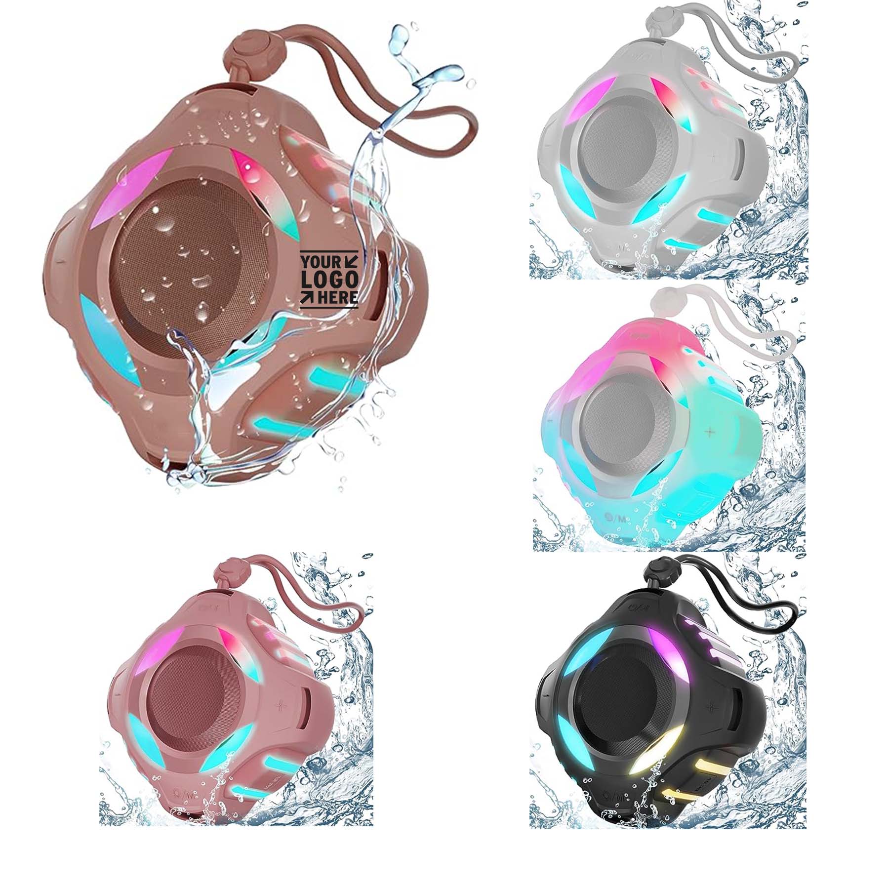 IPX7 Wireless Multi-Color Waterproof Bluetooth Loud HD Stereo Sound Robust Bass Speaker 2