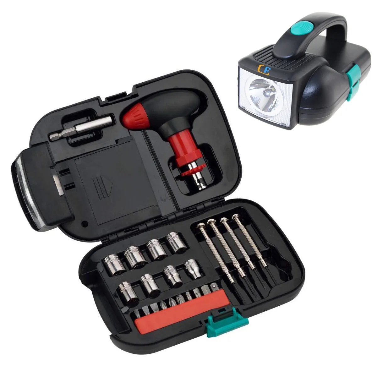 24 Pcs LED Flashlight Household Tool Kit 4