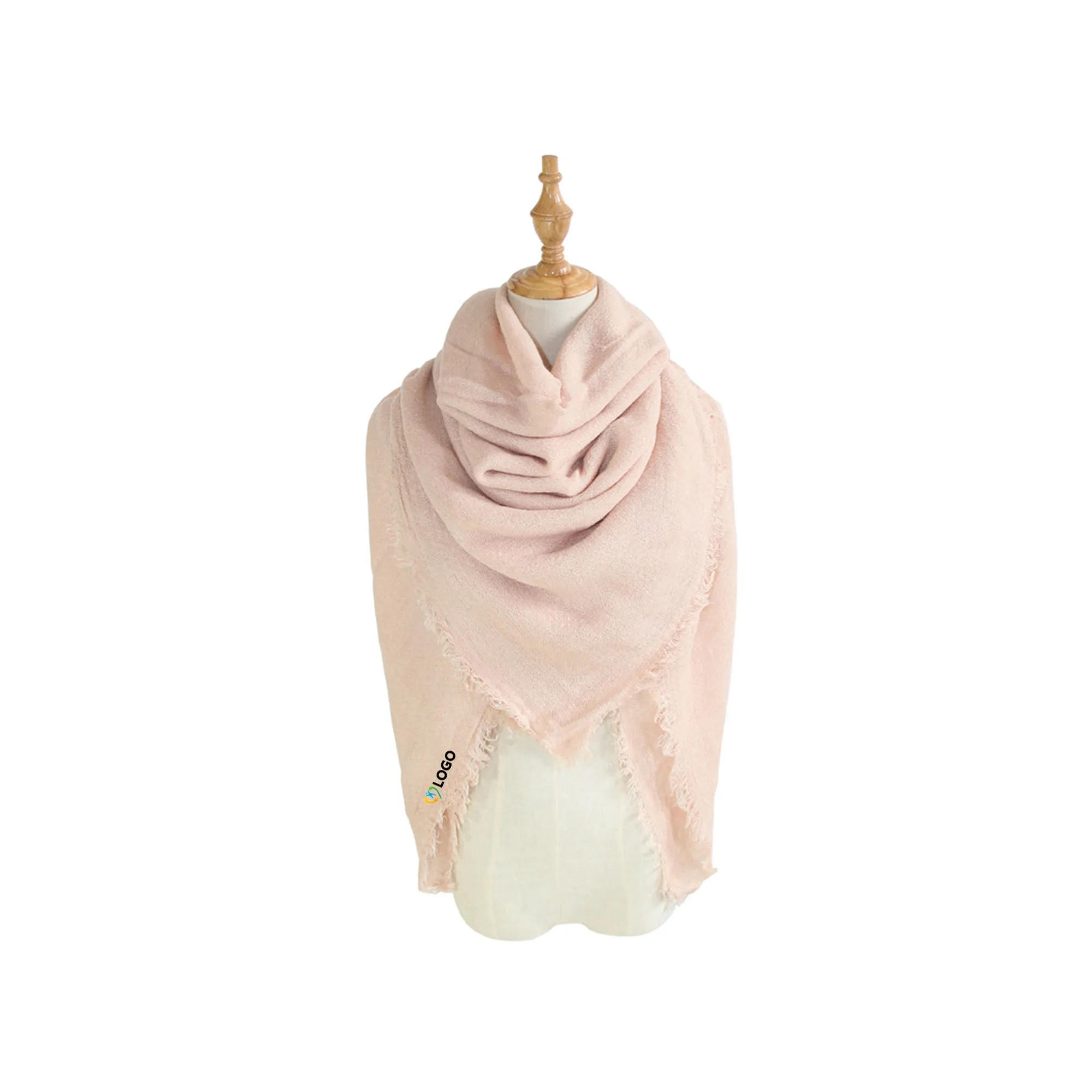 Autumn Winter Keep Warm Pashmina Blanket Solid Color Scarf 2