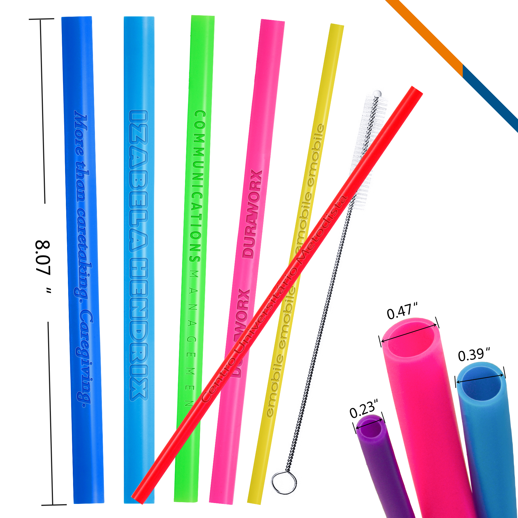 Supine Silicone Straw Medium 5