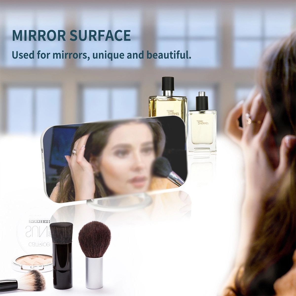 Large Display Mirror Surface LED Digital Alarm Clock 7