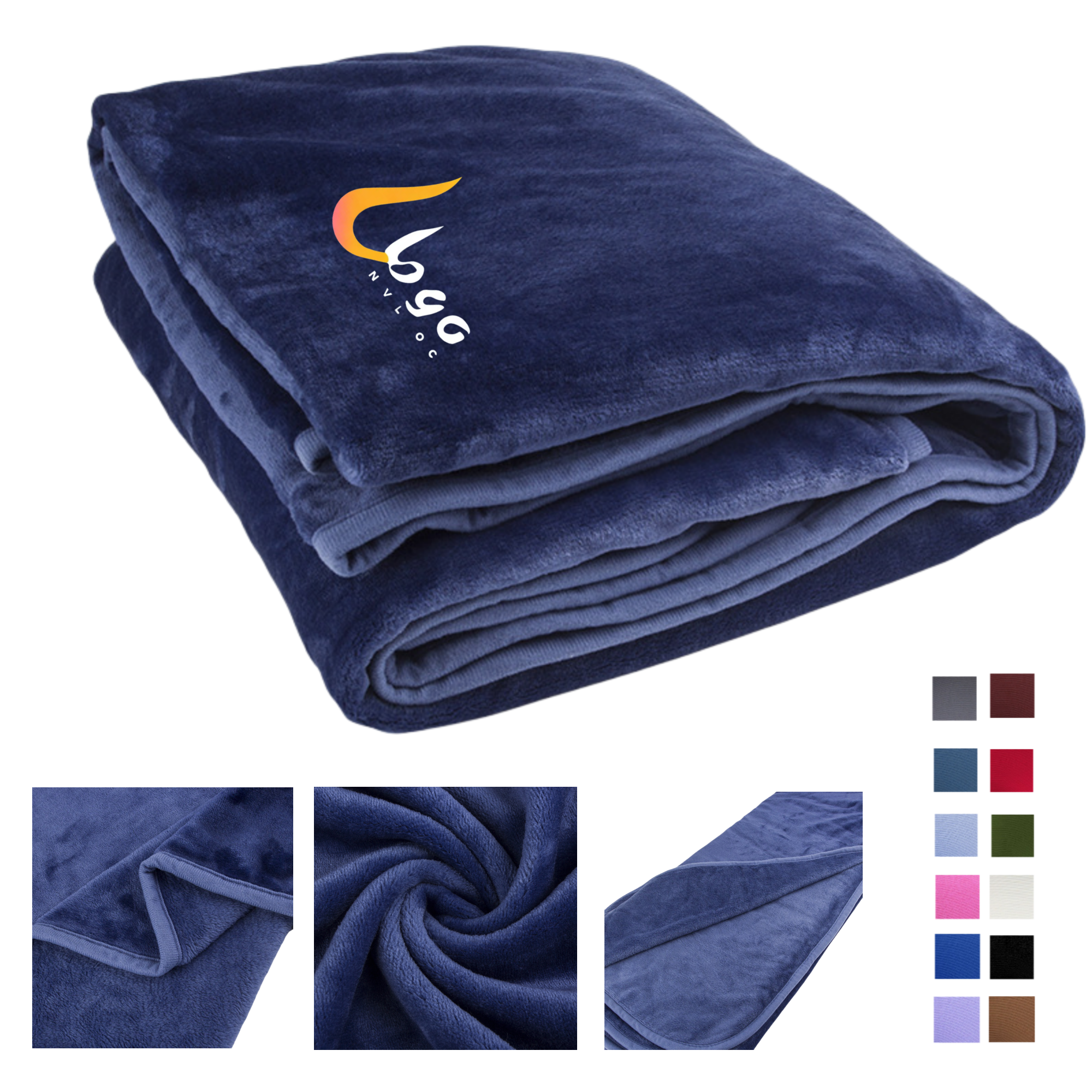 Plush Solid Color Flannel Thick Blanket 2