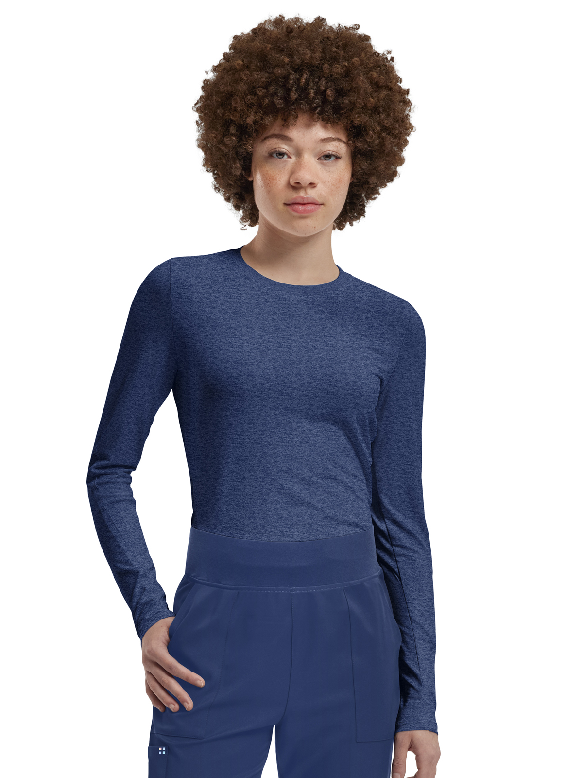 White Cross - VIBE - Women's Shirttail Hemline Underscrub Tee 34