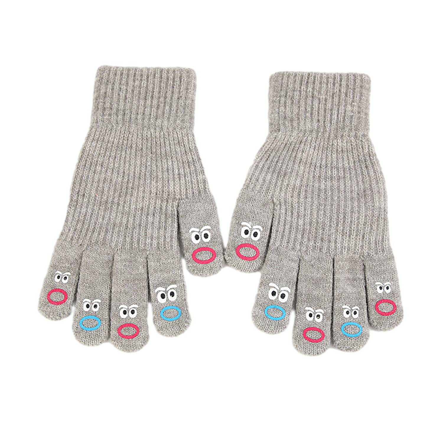 Warm Cartoon Open Finger Gloves 5