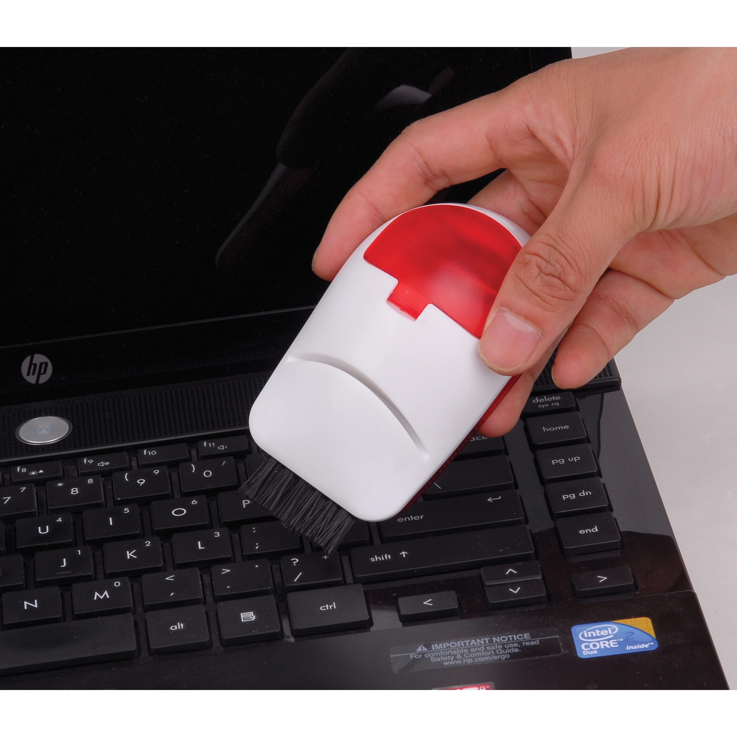 Card Holder with Computer Brush and Paper Clip 1