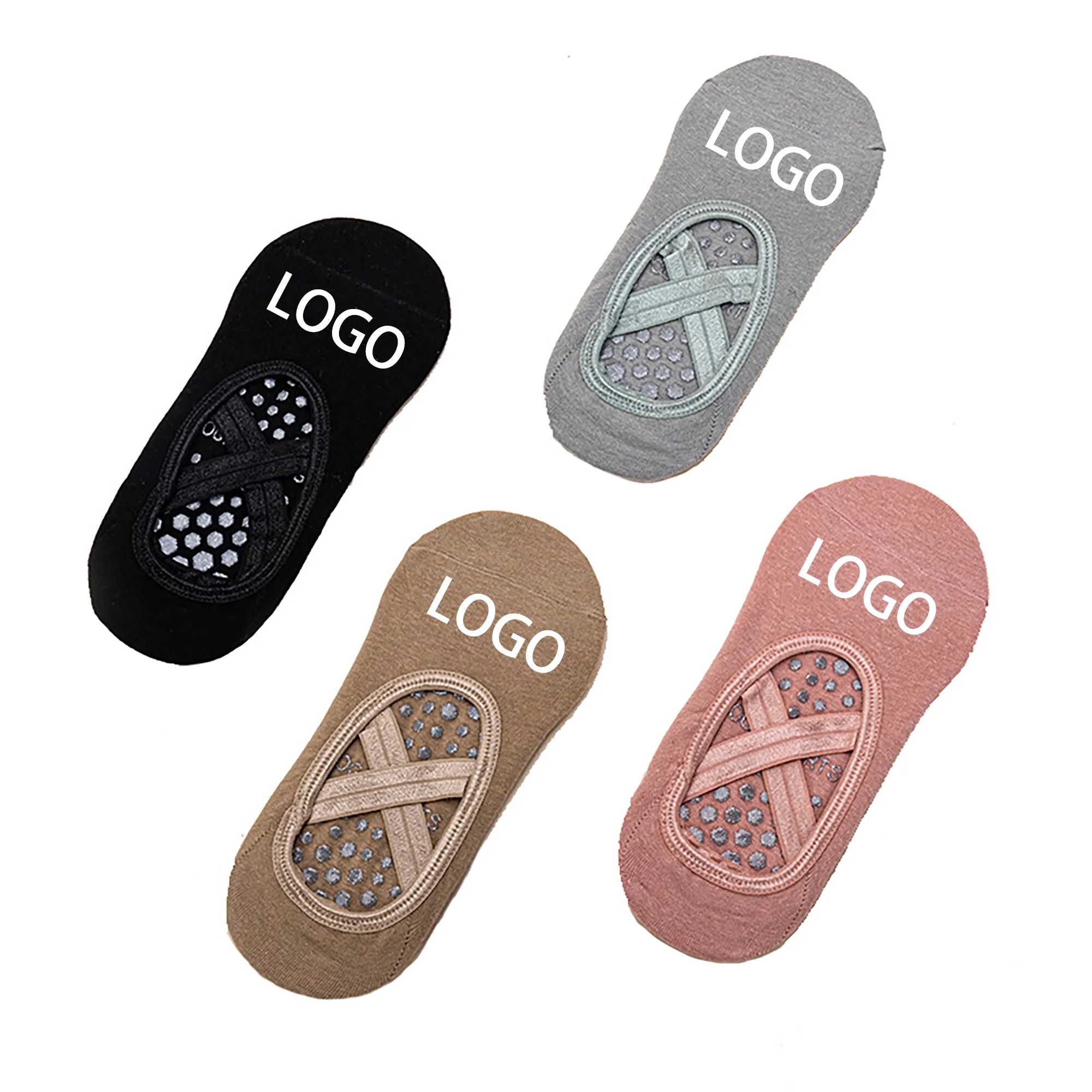 MOQ 50pcs Adult Non Slip Yoga Pilates Grip Socks