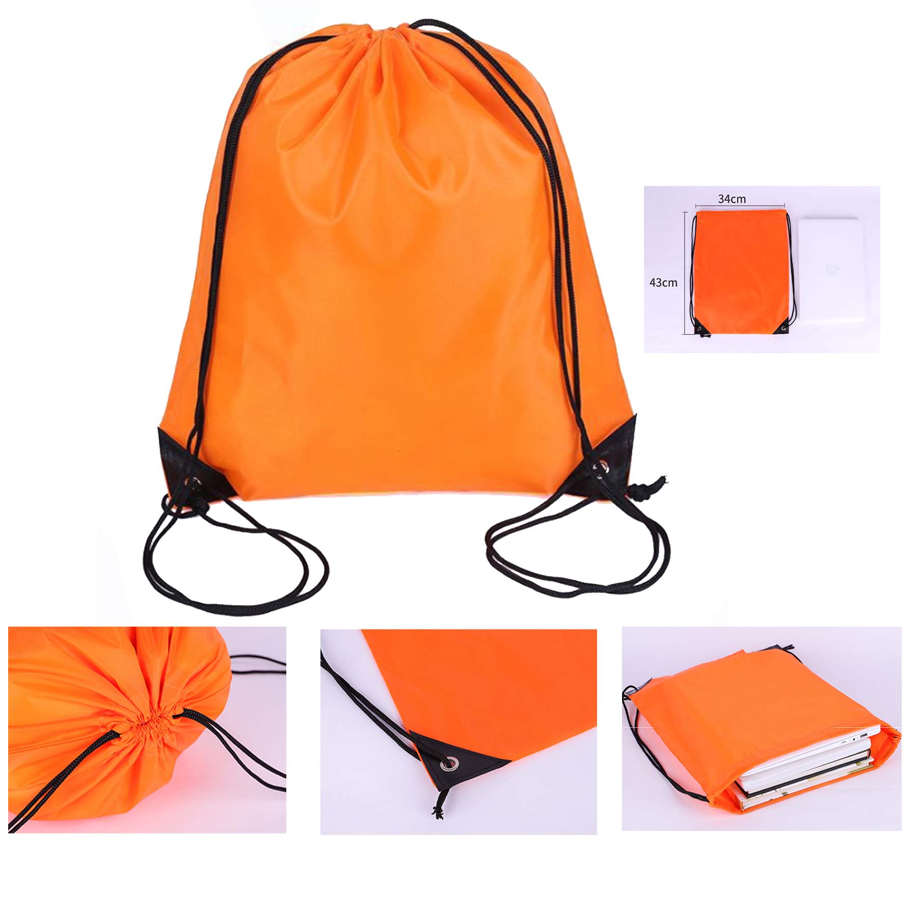 Drawstring Pocket 210D Backpack Bag 2
