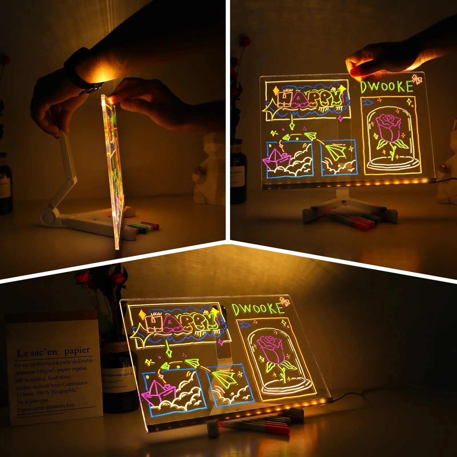 LED Message Board with 7 Colors Pen 4