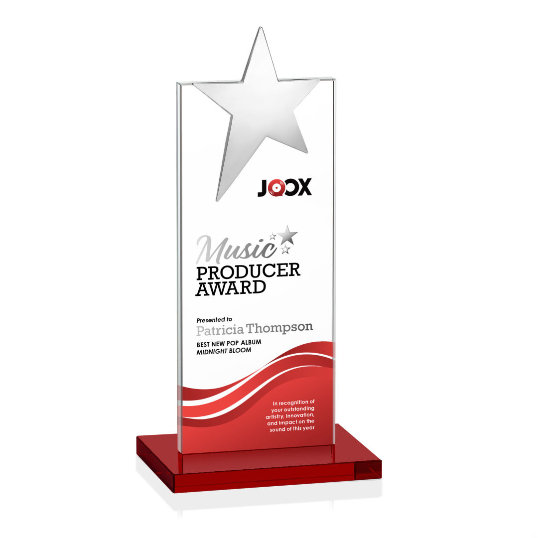 Bryanston Chrome Star VividPrint™ Award - Red 2