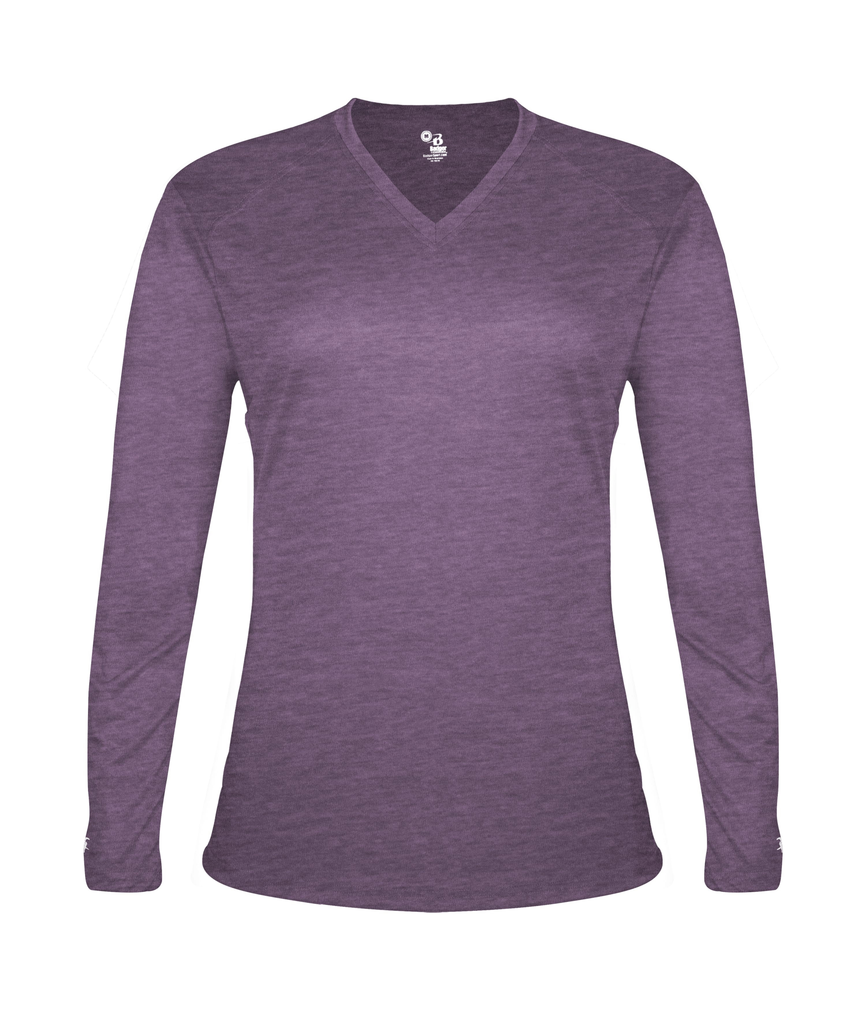 TRI-BLEND LADIES' V-NECK L/S T 22