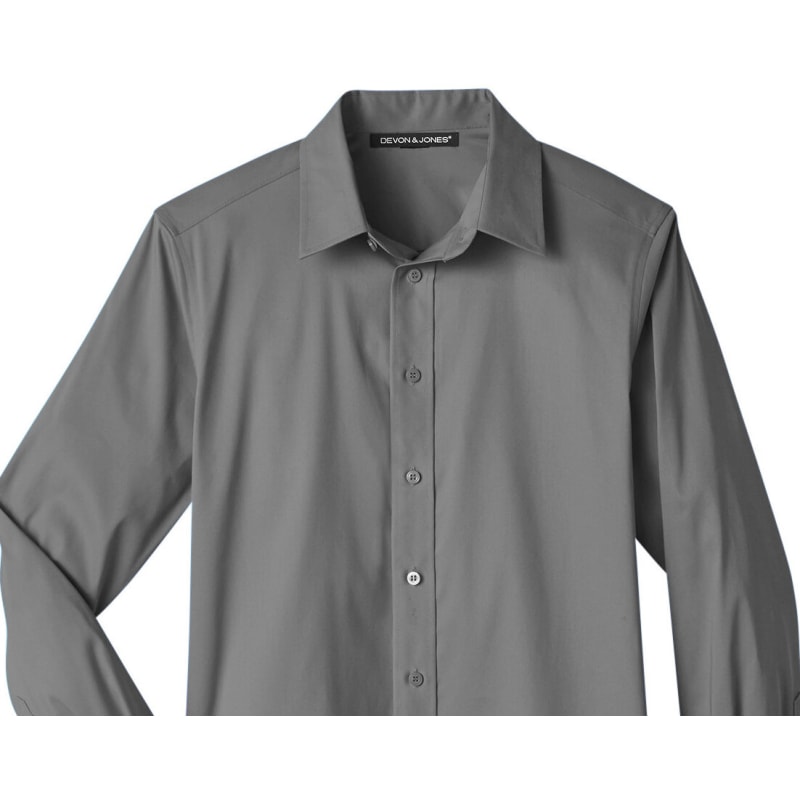 Devon & Jones Men's Crown Collection™ Stretch Broadcloth Slim Fit Shirt 4