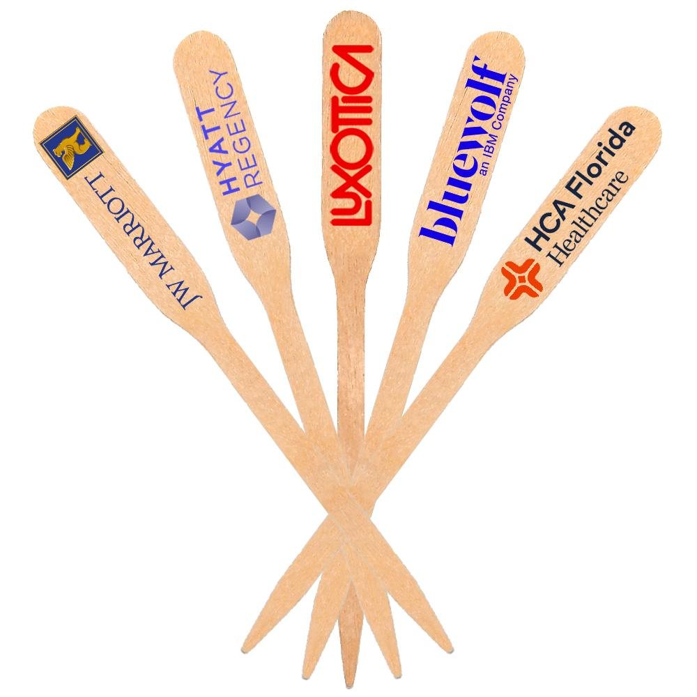4.5 inch Custom Toothpicks - Paddle Picks - Color Printing 1