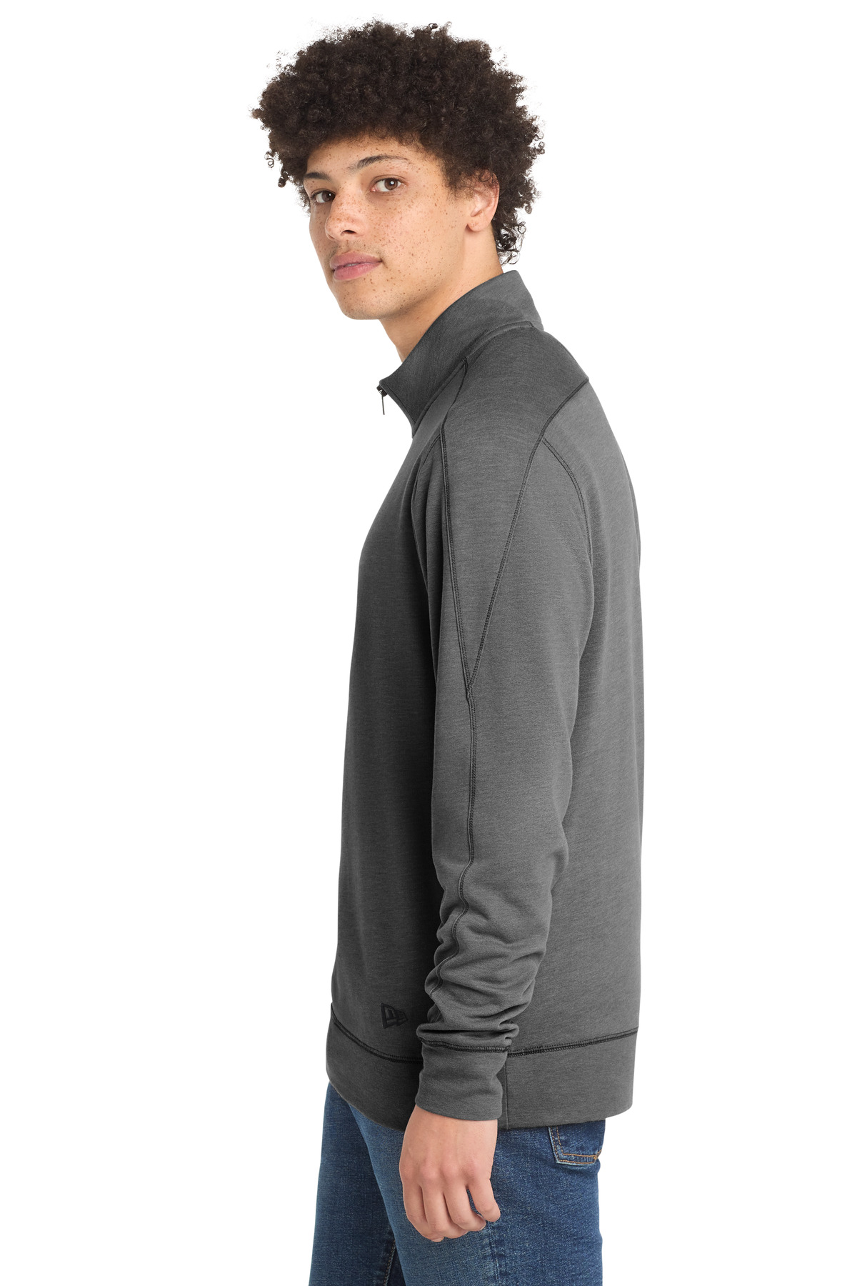 New Era Tri-Blend Fleece 1/4-Zip Pullover. NEA512, custom hoodie or sweatshirt with logo imprint 18