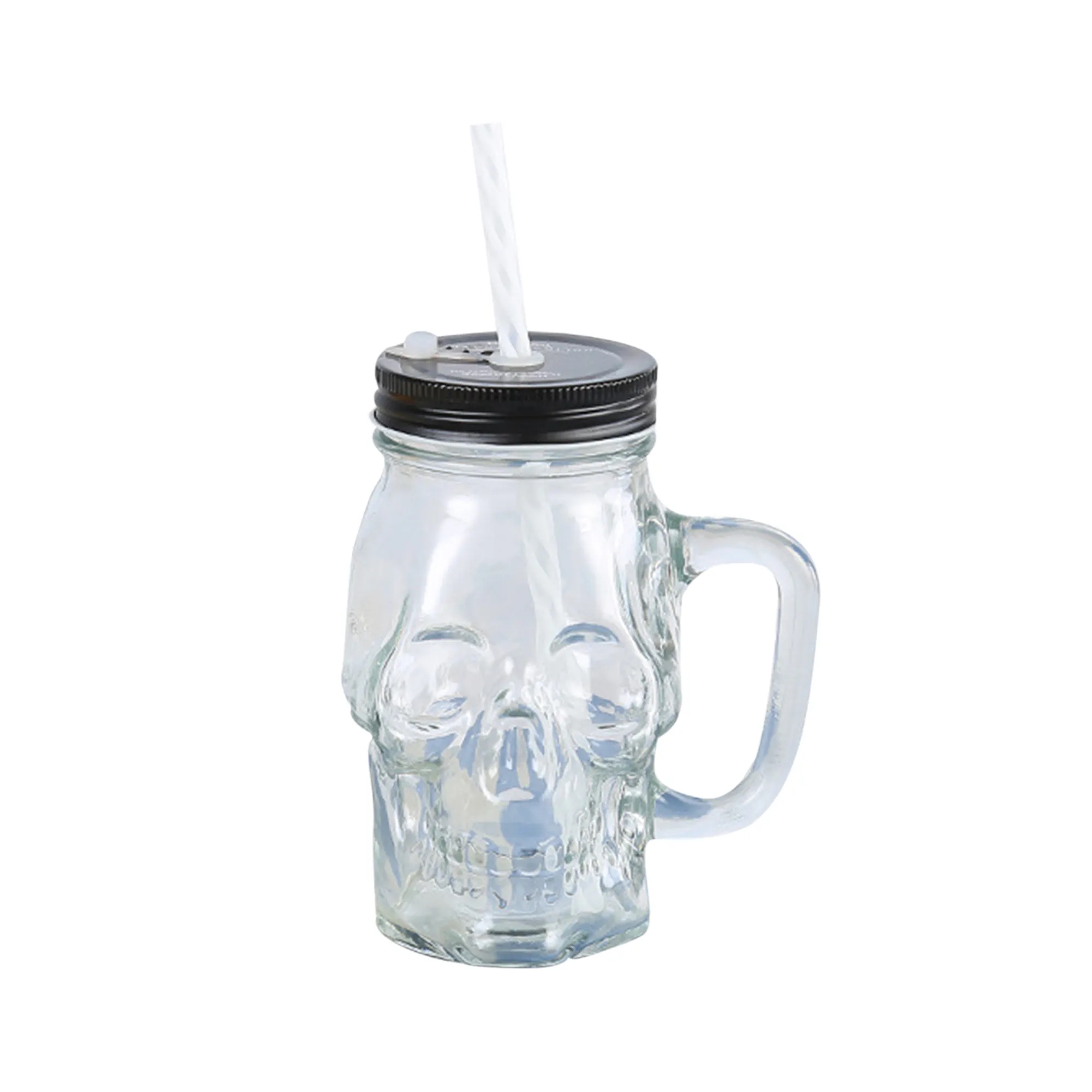 Creative glass cup with lid and straw 17OZ 4