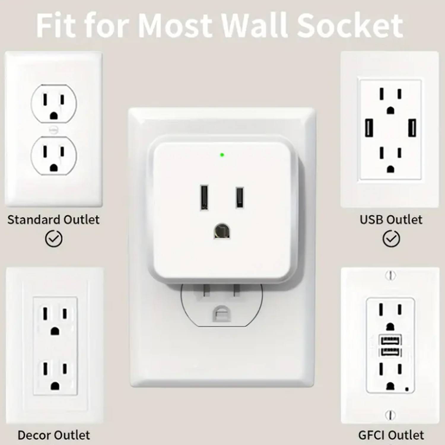 Mini Multi-Plug Wall Outlet Extender 7