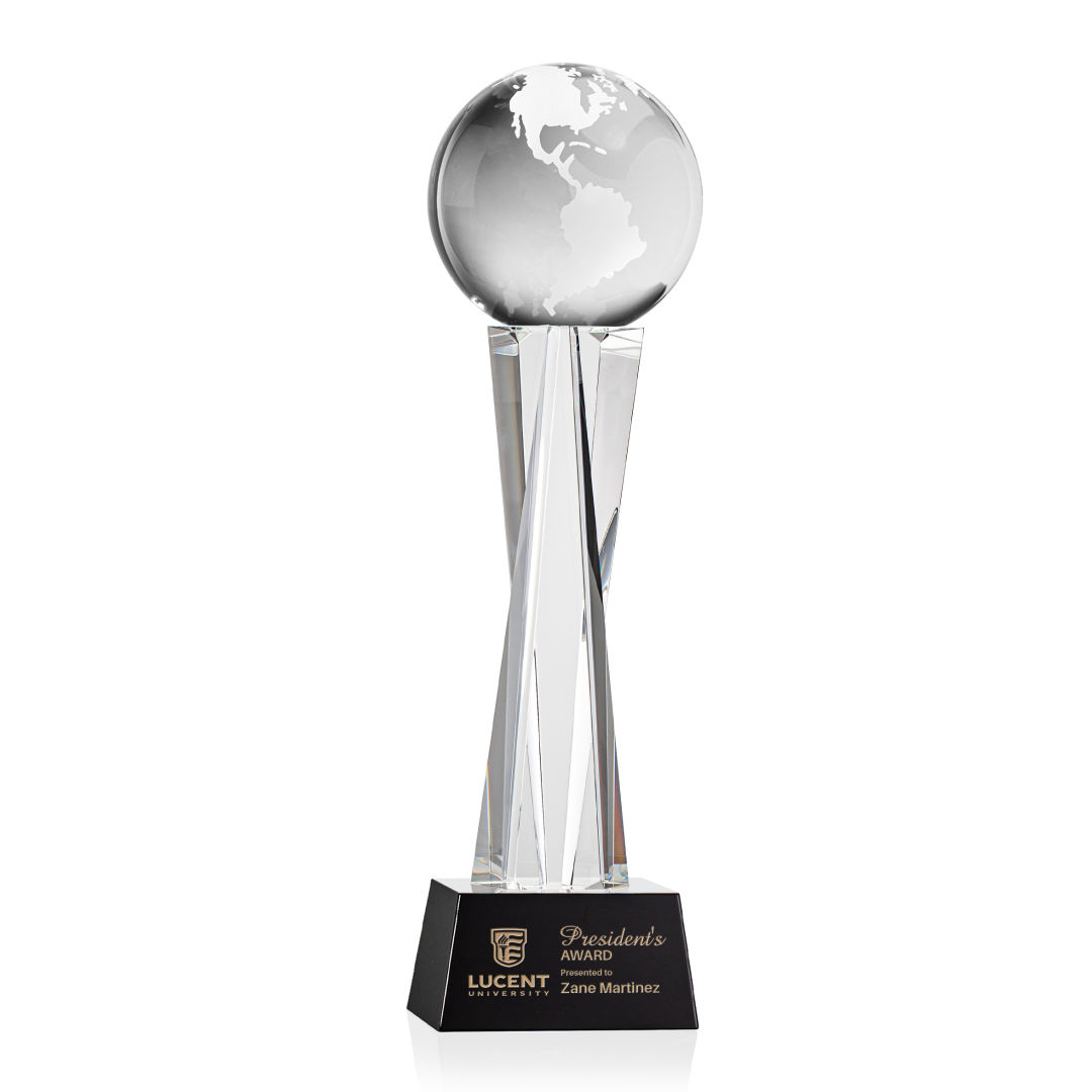 Globe Award on Grafton Base - Black 4