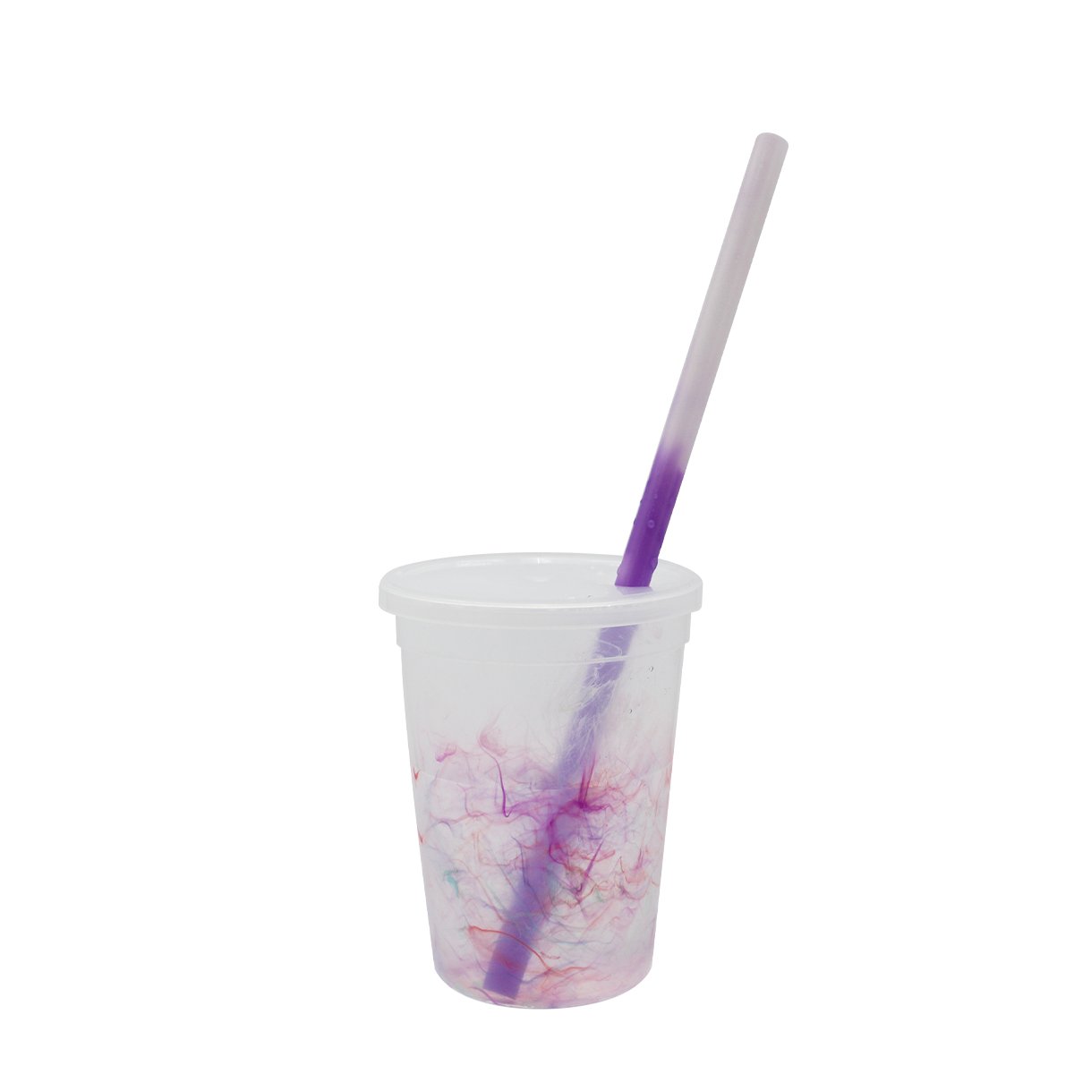 Mood 12 oz. Rainbow Confetti Cup/Straw/Lid Set 12