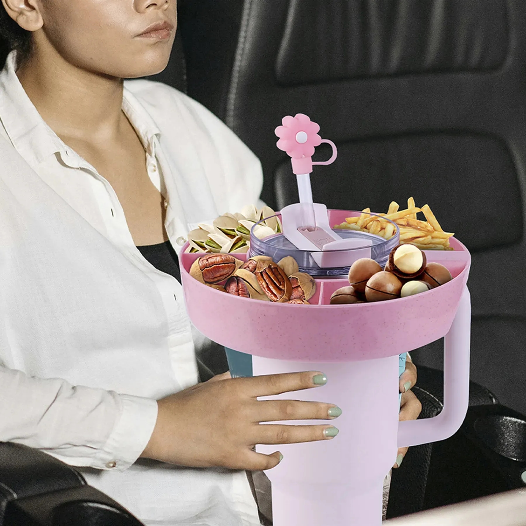 Plastic Multifunctional snack platter thermos mug 1