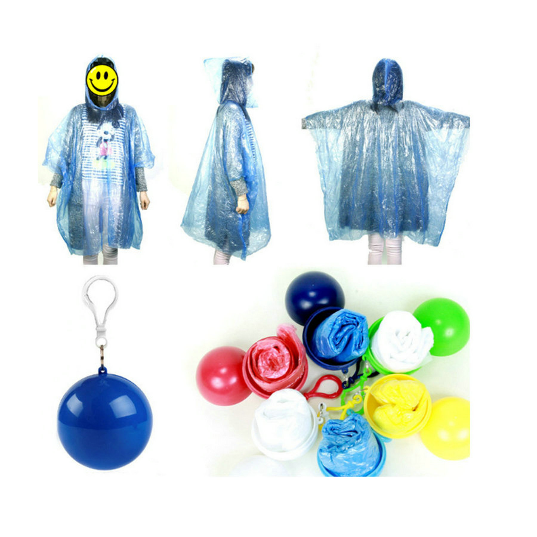 Portable Disposable Ball Raincoat, custom jacket with logo imprint 1