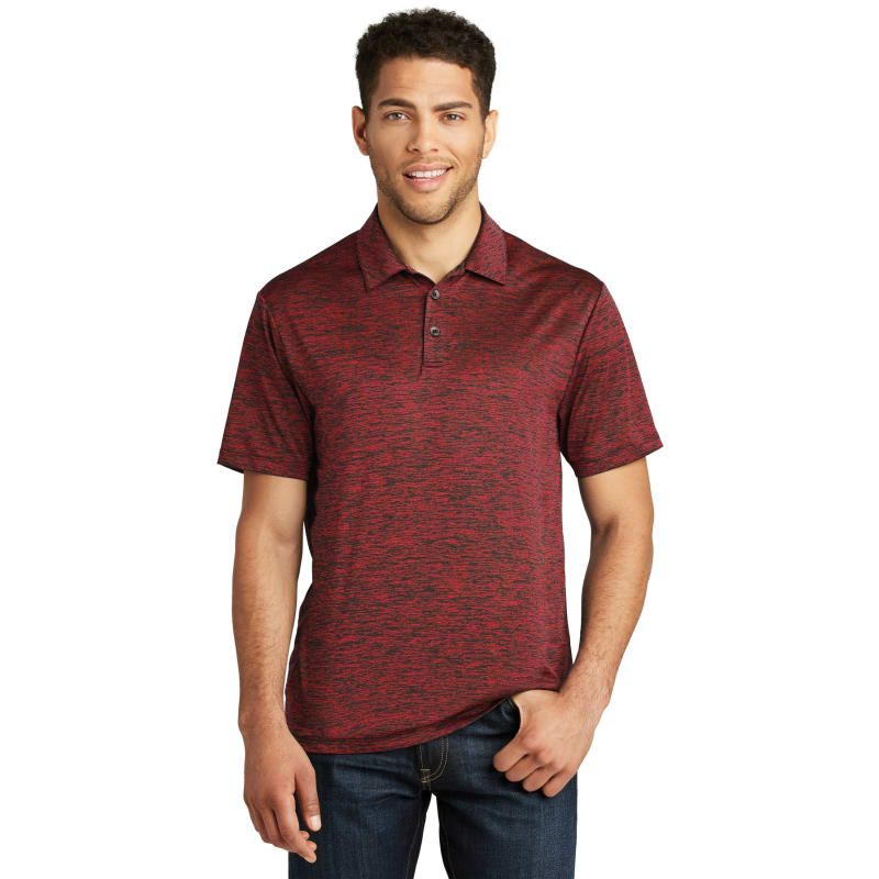 Sport-Tek PosiCharge Electric Heather Polo. 8