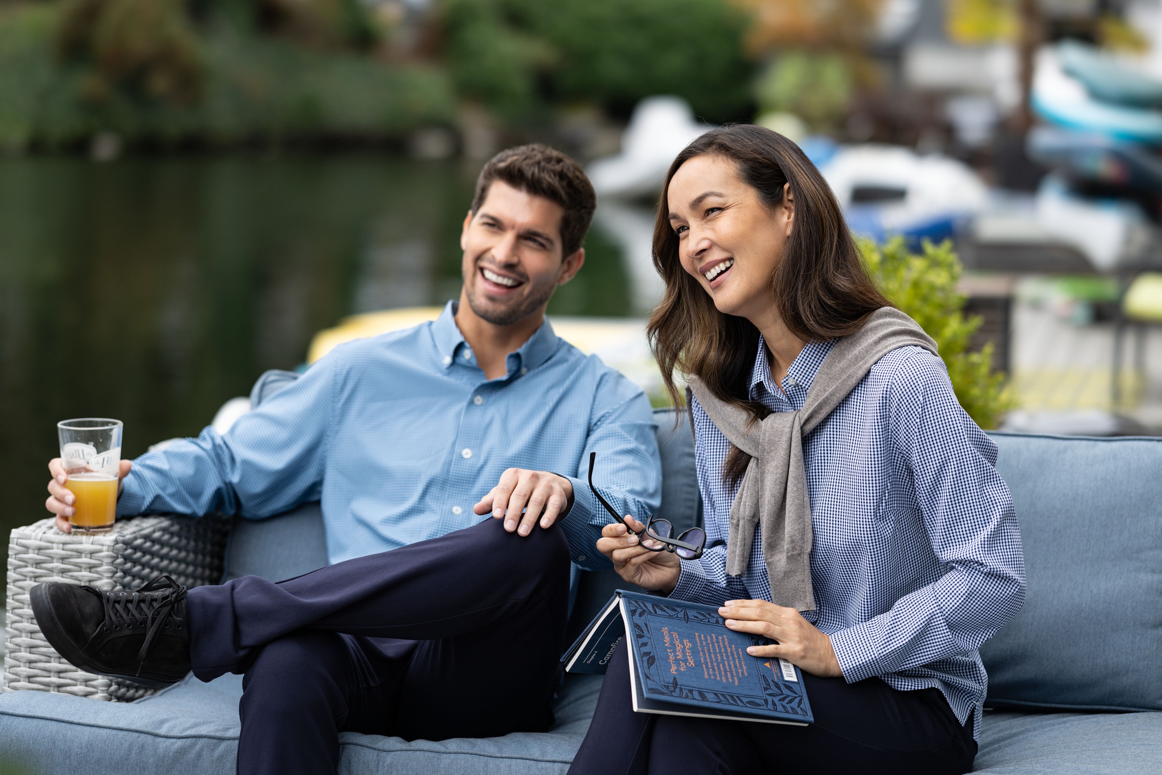 Skyline Eco Recycled Gingham Womens Long Sleeve Dress Shirt