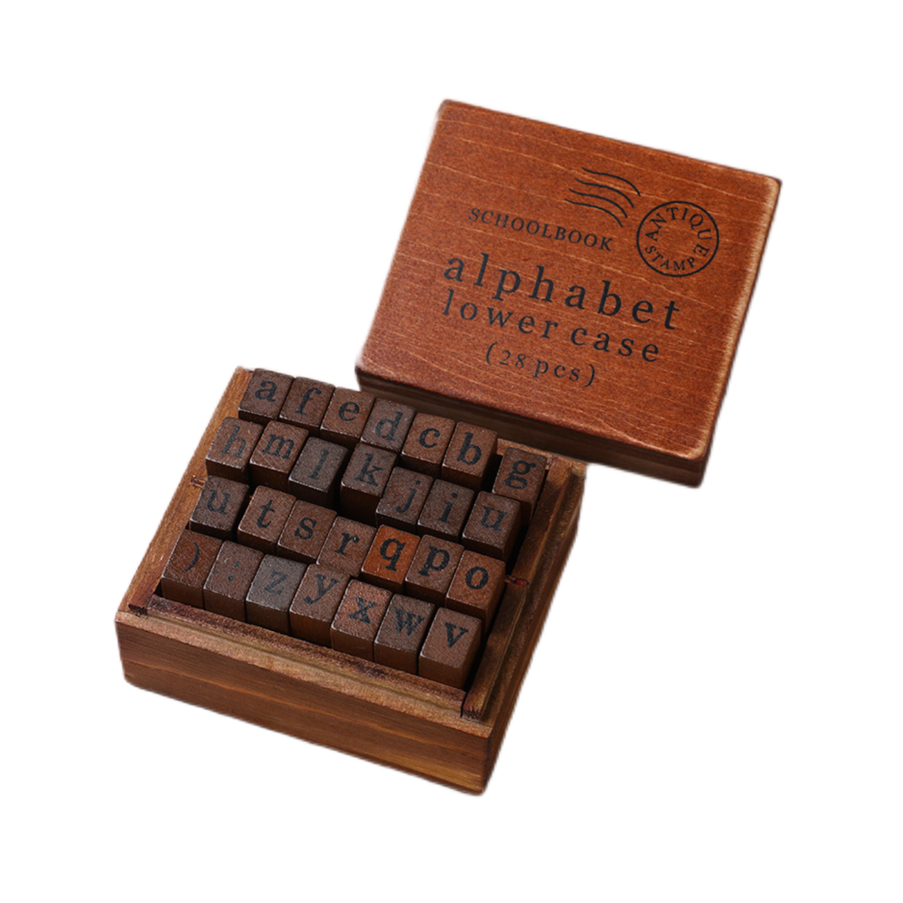 Vintage Wood Letter Stamp 28pcs (direct import) 3
