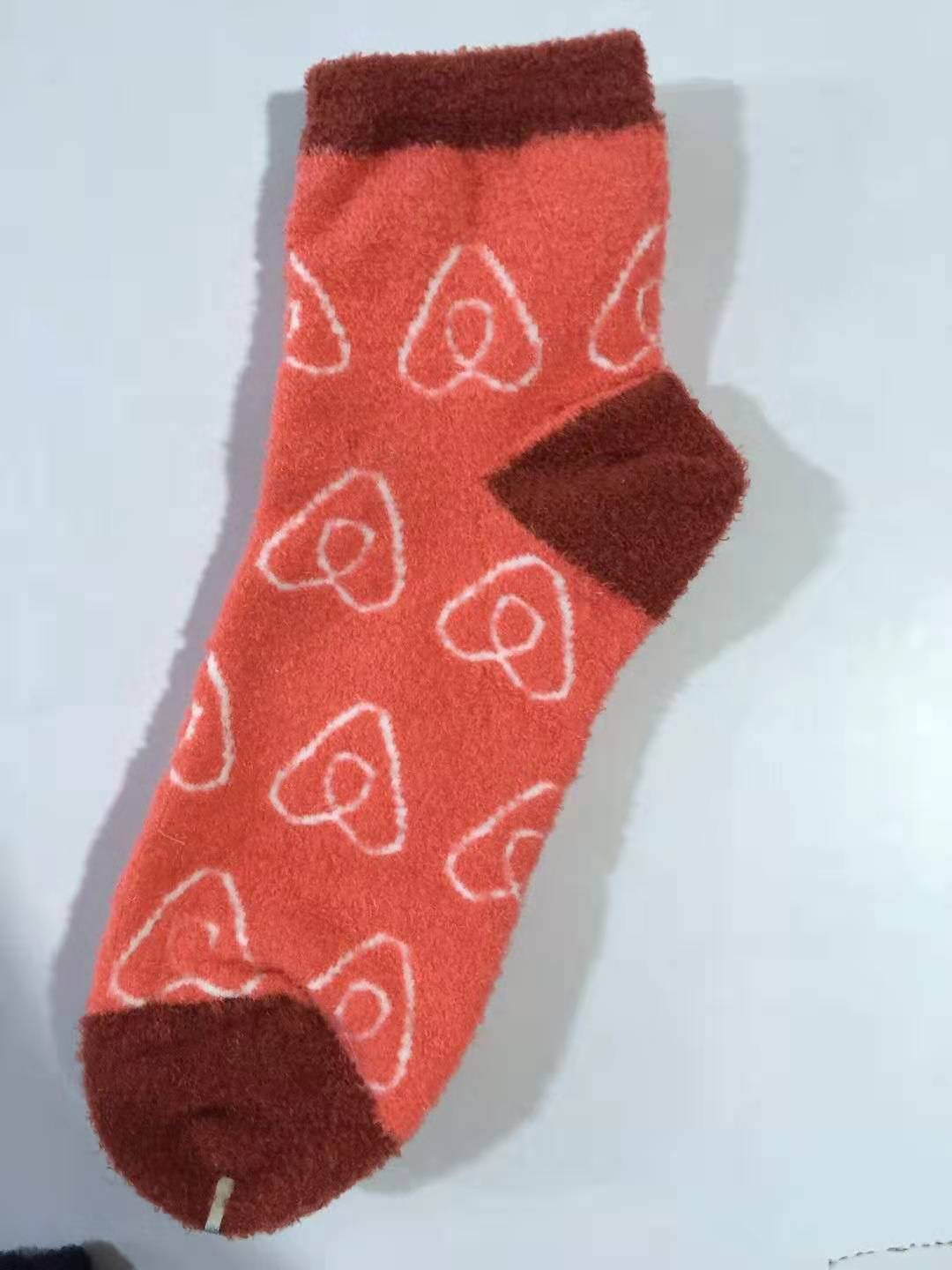 Premium Custom Jacquard design Fuzzy socks 2