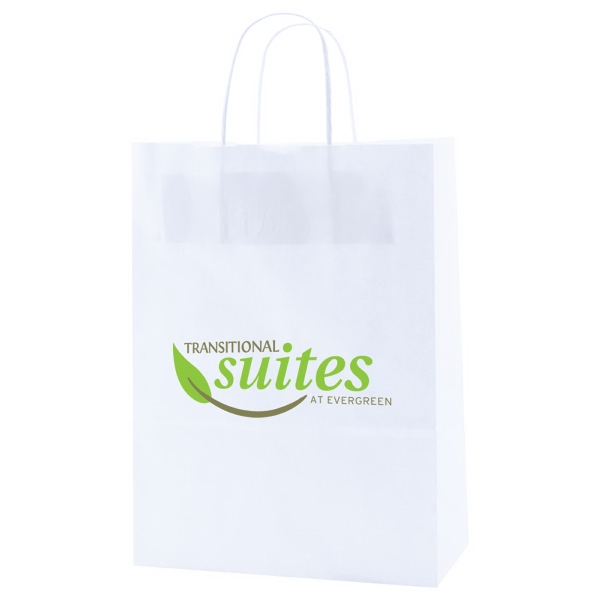 White Kraft Shopping Bag 1