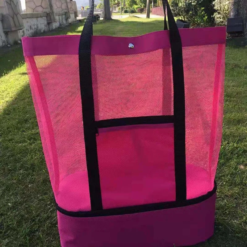 Mesh Beach Tote Cooler Bag 4