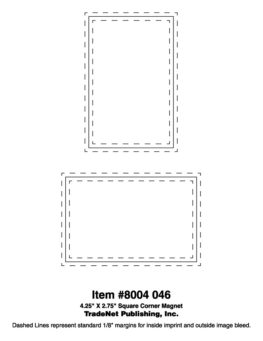 Magnet - 2.75x4.25 Square Corner - 25 Mil. 4