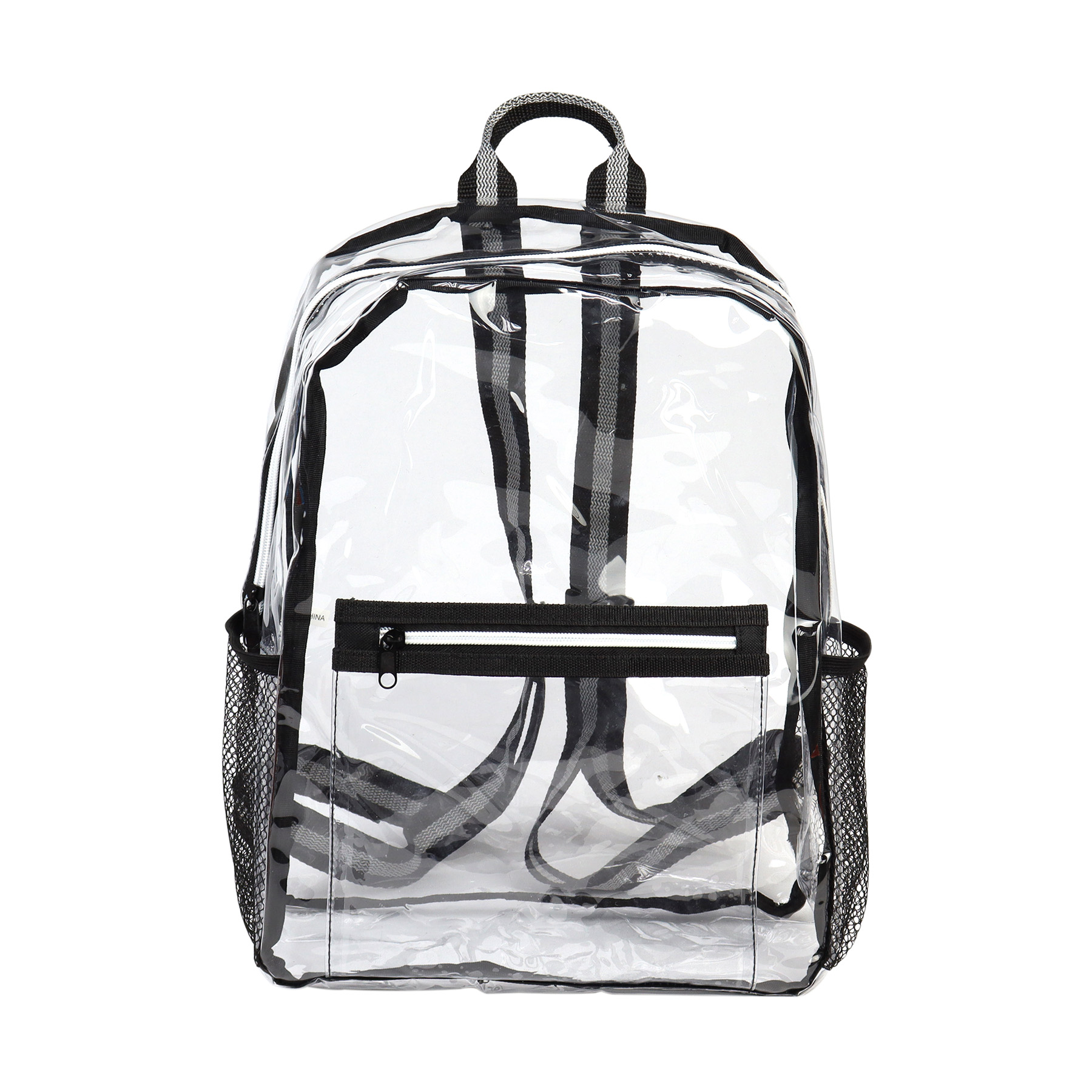 Clear Zipper Backpack with Front Pocket 3