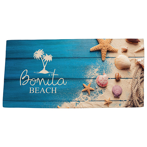 Boardwalk 30" x 60" Microfiber Beach Blanket/Towel- Full-Color 2
