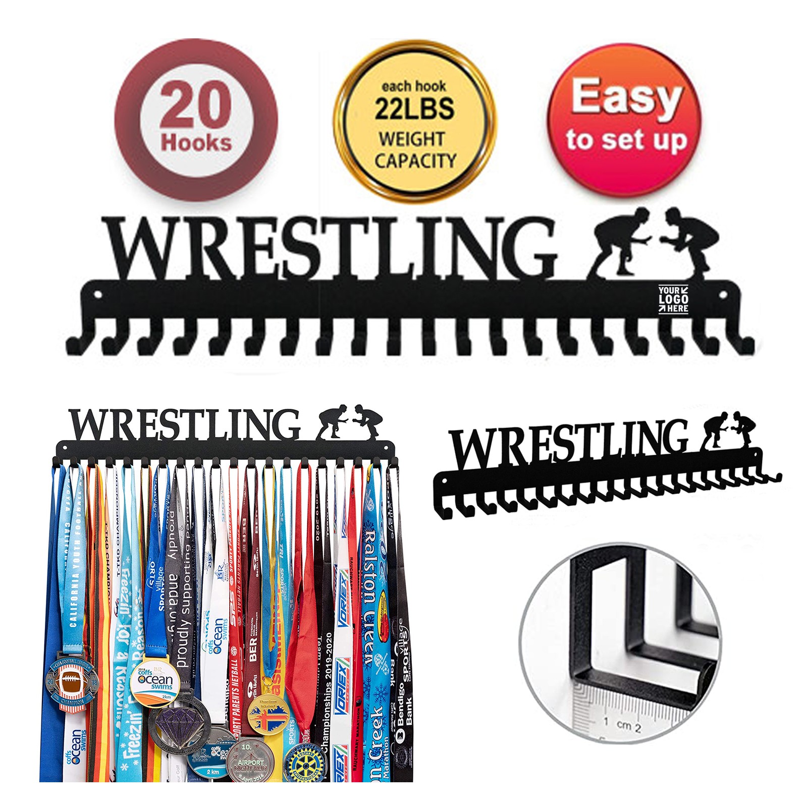 Medal Holder Display Hanger Rack Frame 2