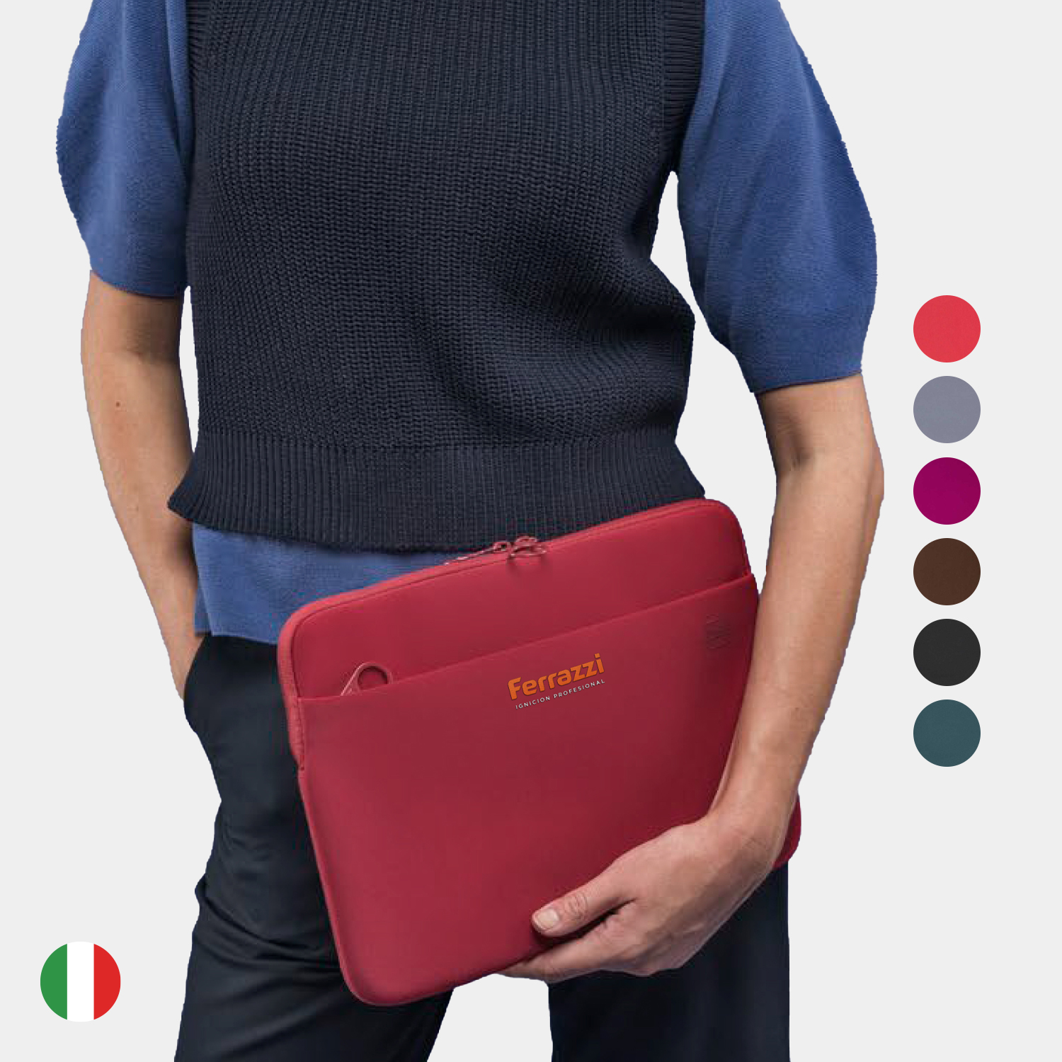 TUCANO® - Italy Anti-Slip Modern Executive 13" Laptop Sleeve 5