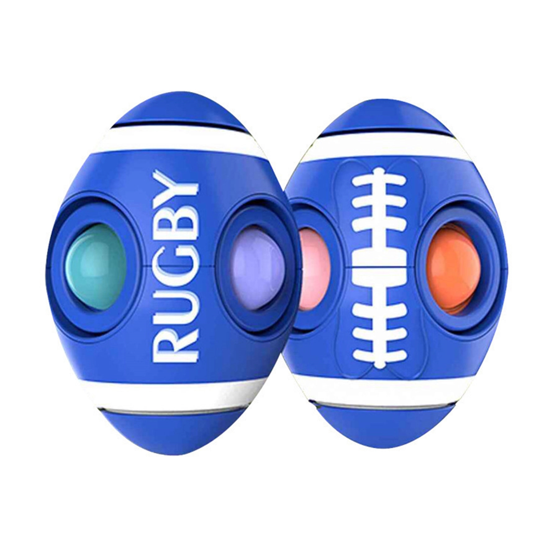 Rugby Rotating Gyro Push Pop Fidget Toy 2