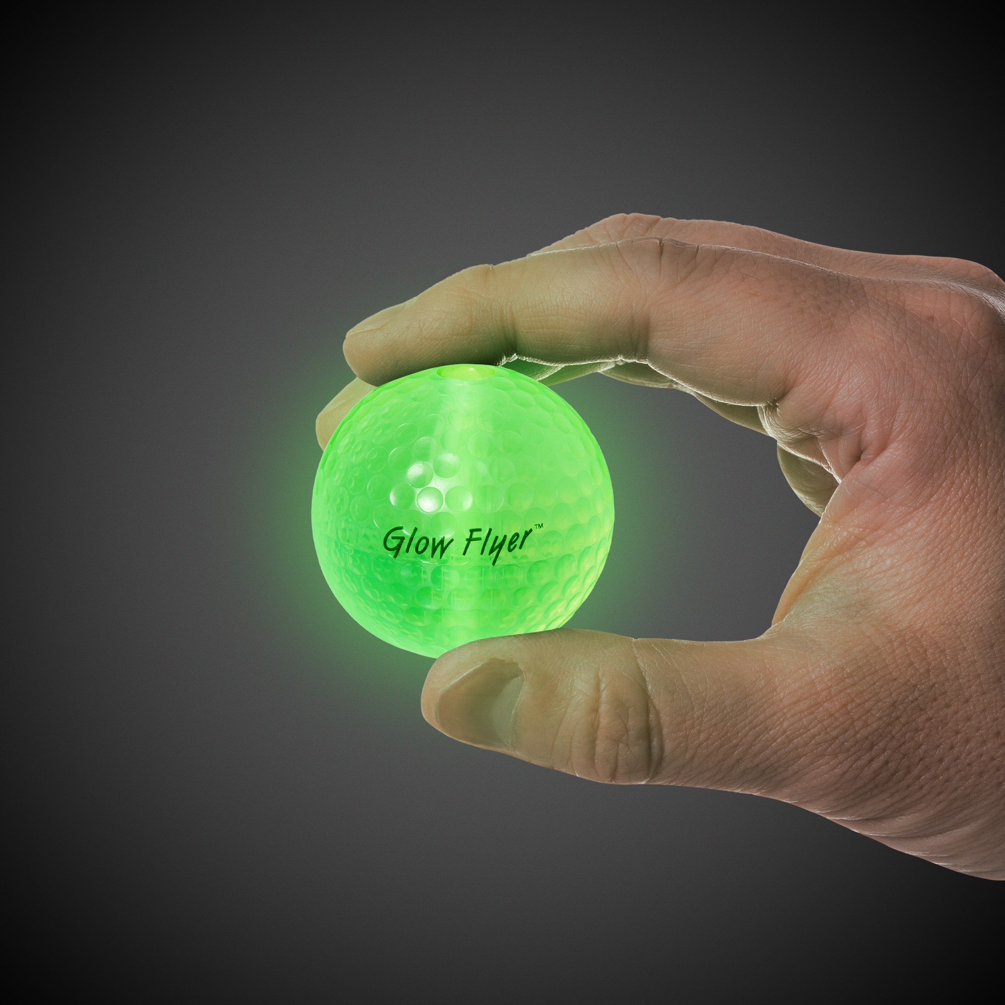 GREEN GLOW FLYER GOLF BALL (with a 1 1/2'' Jumbo Lightstick) 3