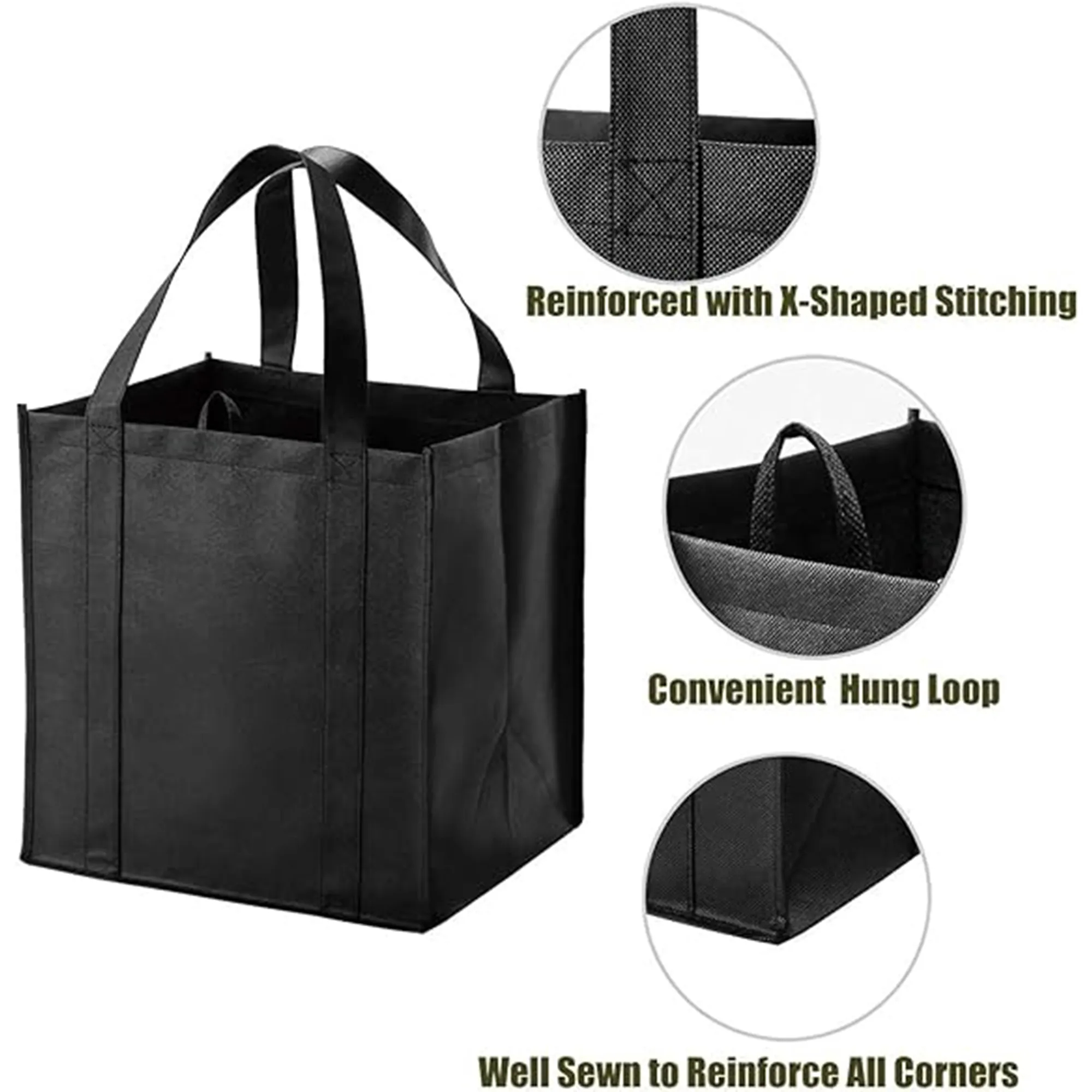 15"x13"x10" Non-Woven Grocery Tote Bag 1