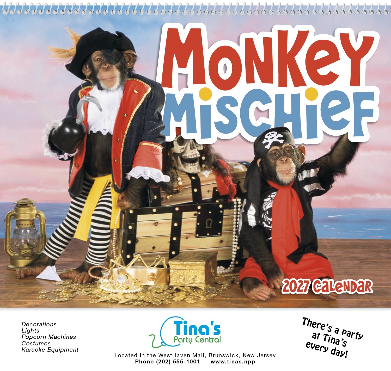 Good Value™ Monkey Mischief - Spiral Calendar 21