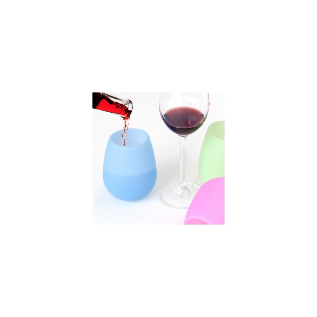 Unbreakable Rubber/Silicon Wine Glasses for Outdoor Camping 3