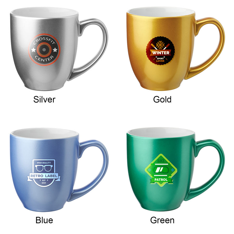 16 oz. Metallic Bistro Coffee Mugs 6
