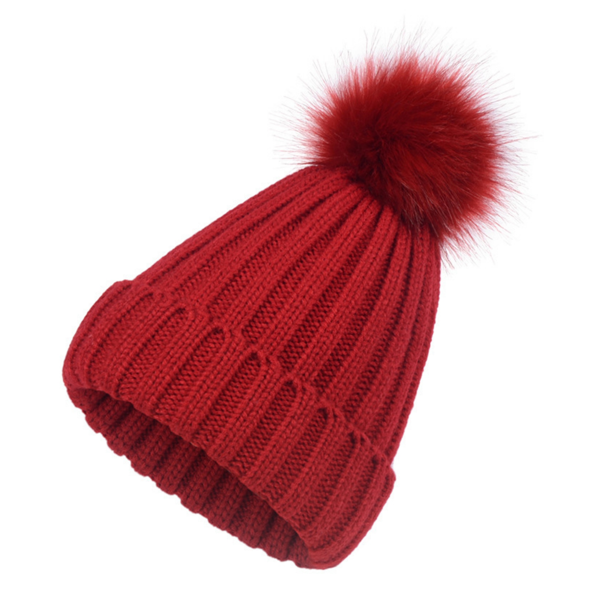 Women Winter Ski Hat with Pom 2