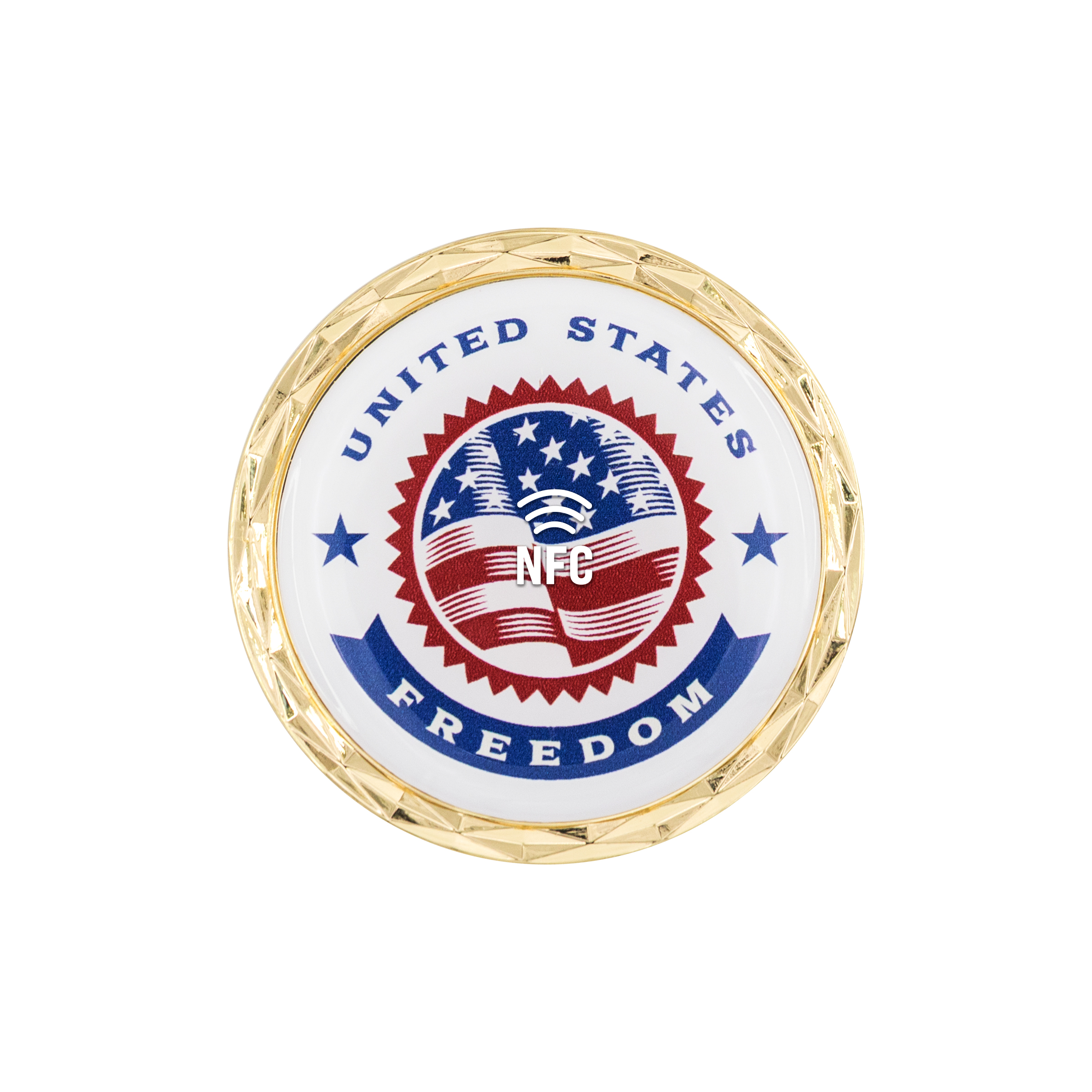 NFC Challenge Coin w/ Diamond Border (2") 13
