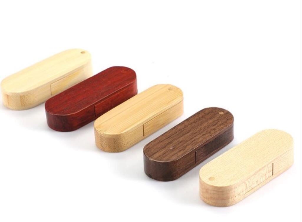 2GB Wooden Swivel USB Stick 4