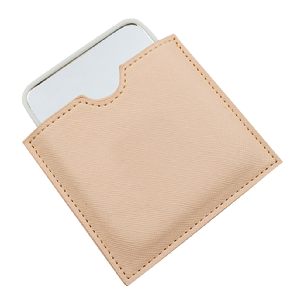 Square Shape Leather Make Up Mirror 3