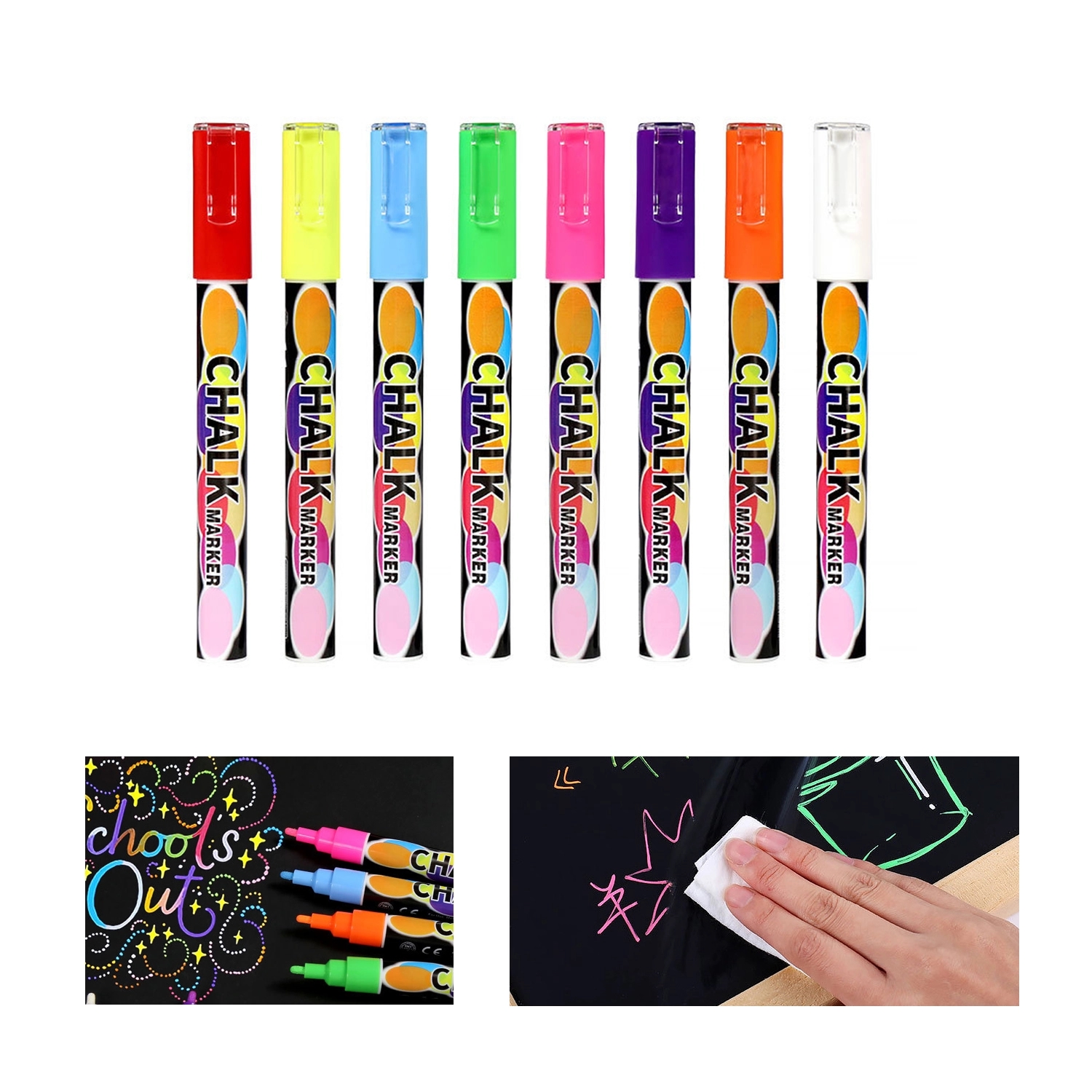 3Mm Liquid Chalk Markers Erasable Chalkboard Pens 1