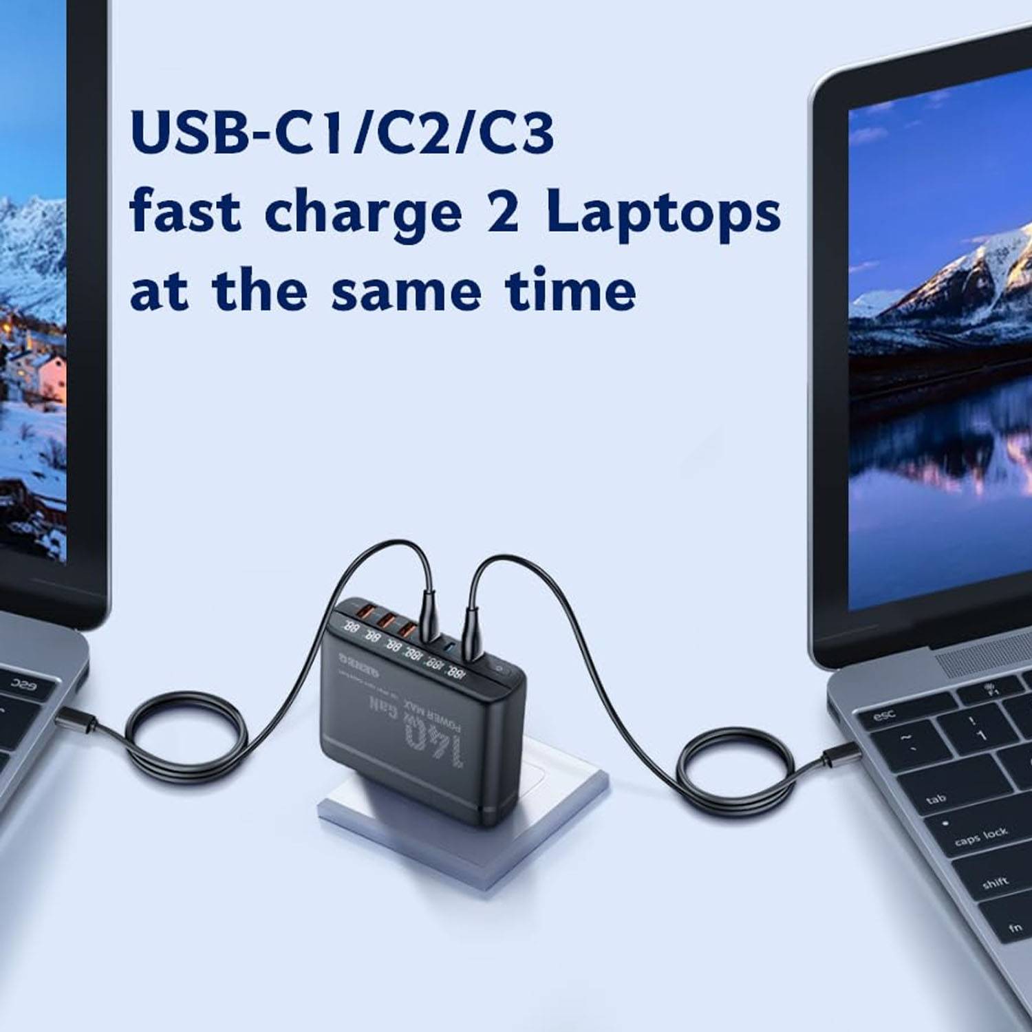 140w Gallium Nitride Multi-Port Super Fast Charger 5