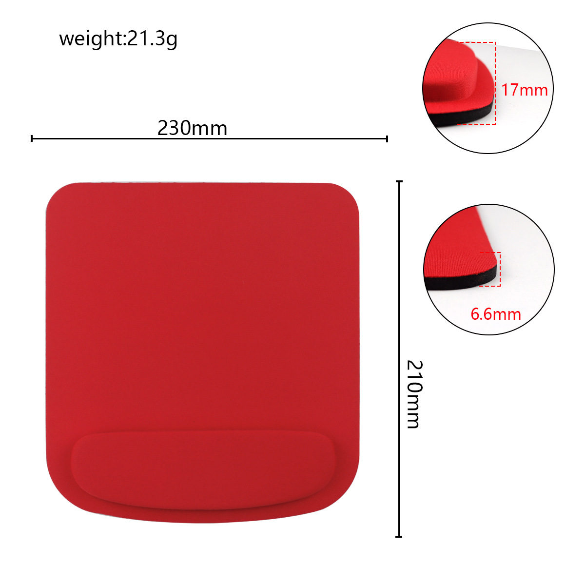 PU Mouse Pad withergonomic wrist rest 1