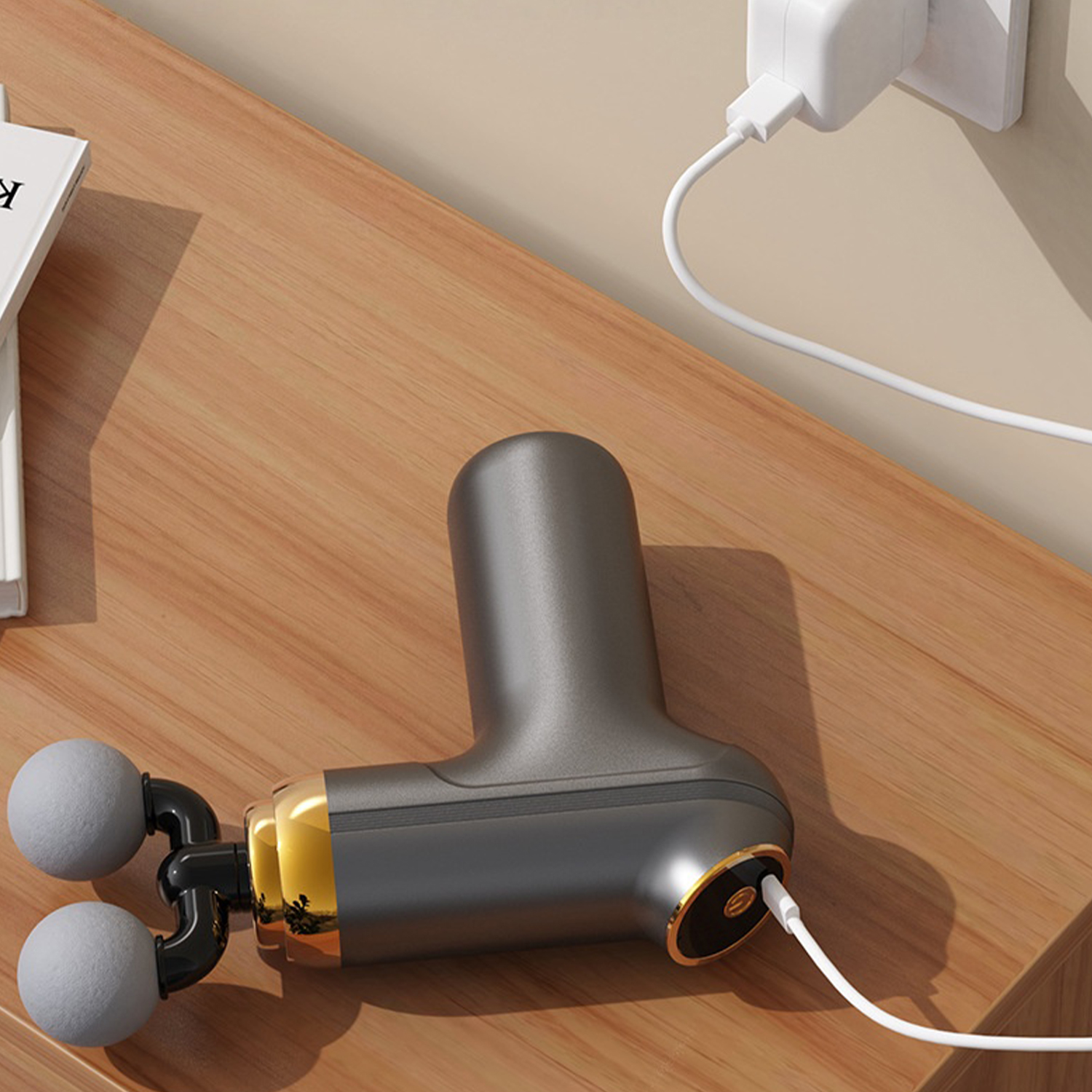 Portable Mini Double Heads Massage Gun 4